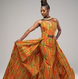 2 piece  african print dress